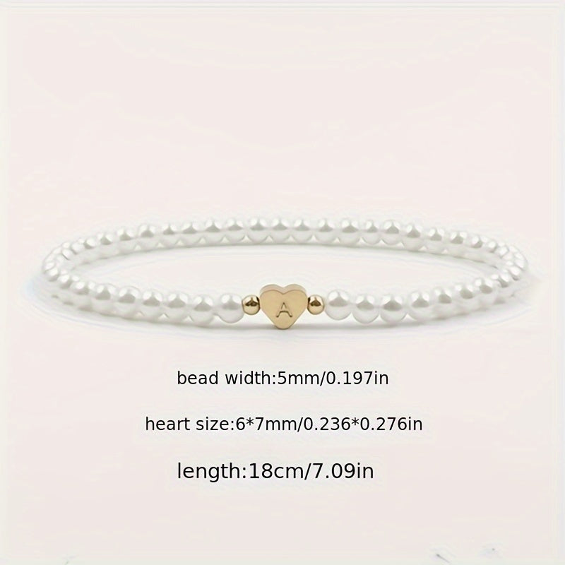 Bracciale Chic con Iniziale a Cuore (A–Z)