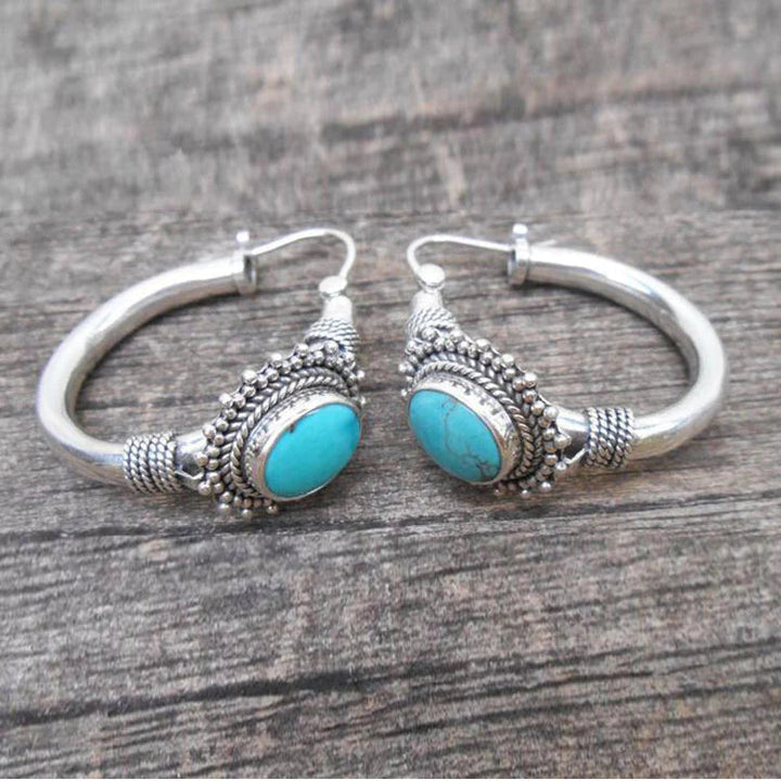 Orecchini eleganti in argento sterling con turchese