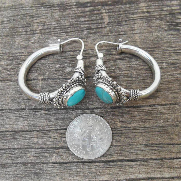 Orecchini eleganti in argento sterling con turchese