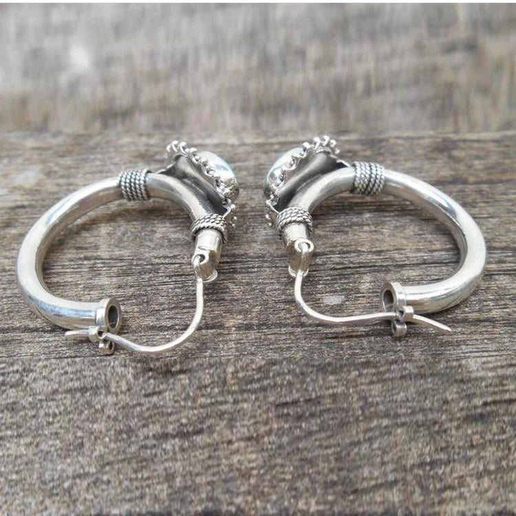 Orecchini eleganti in argento sterling con turchese