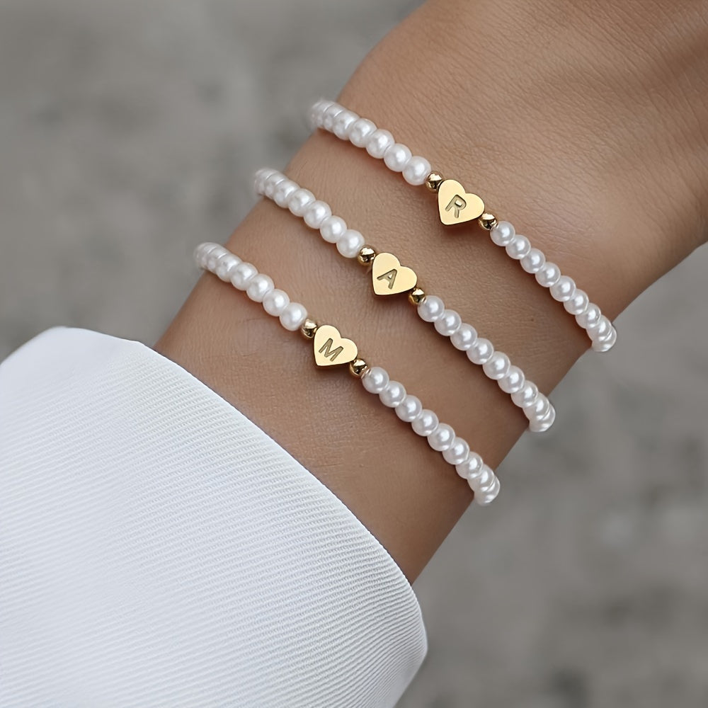 Bracciale Chic con Iniziale a Cuore (A–Z)