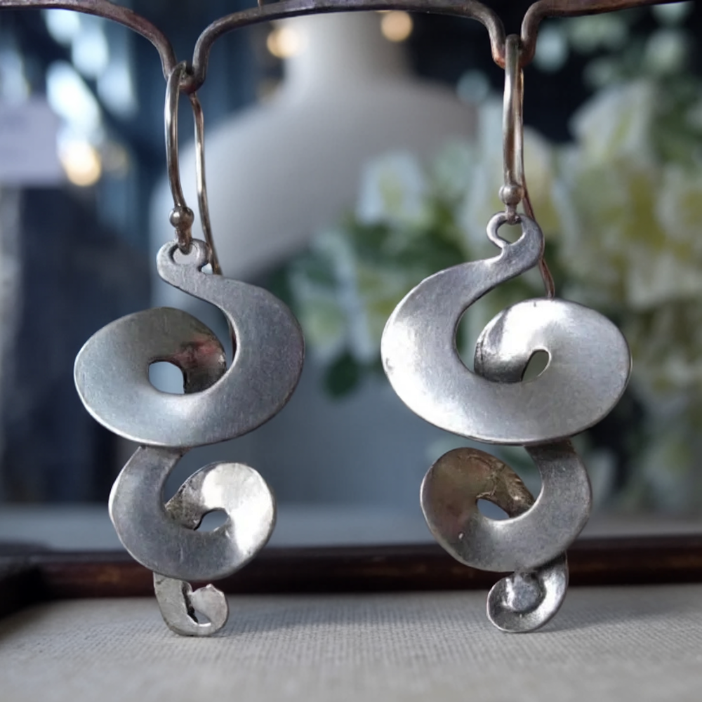 Orecchini Vintage in Argento a Spirale