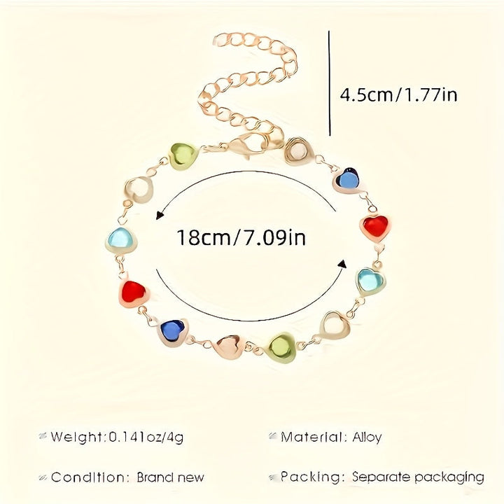 Bracciale unico a forma di cuore