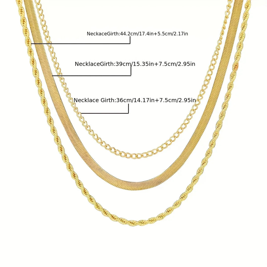 Collana Dorata Multifilo Elegante