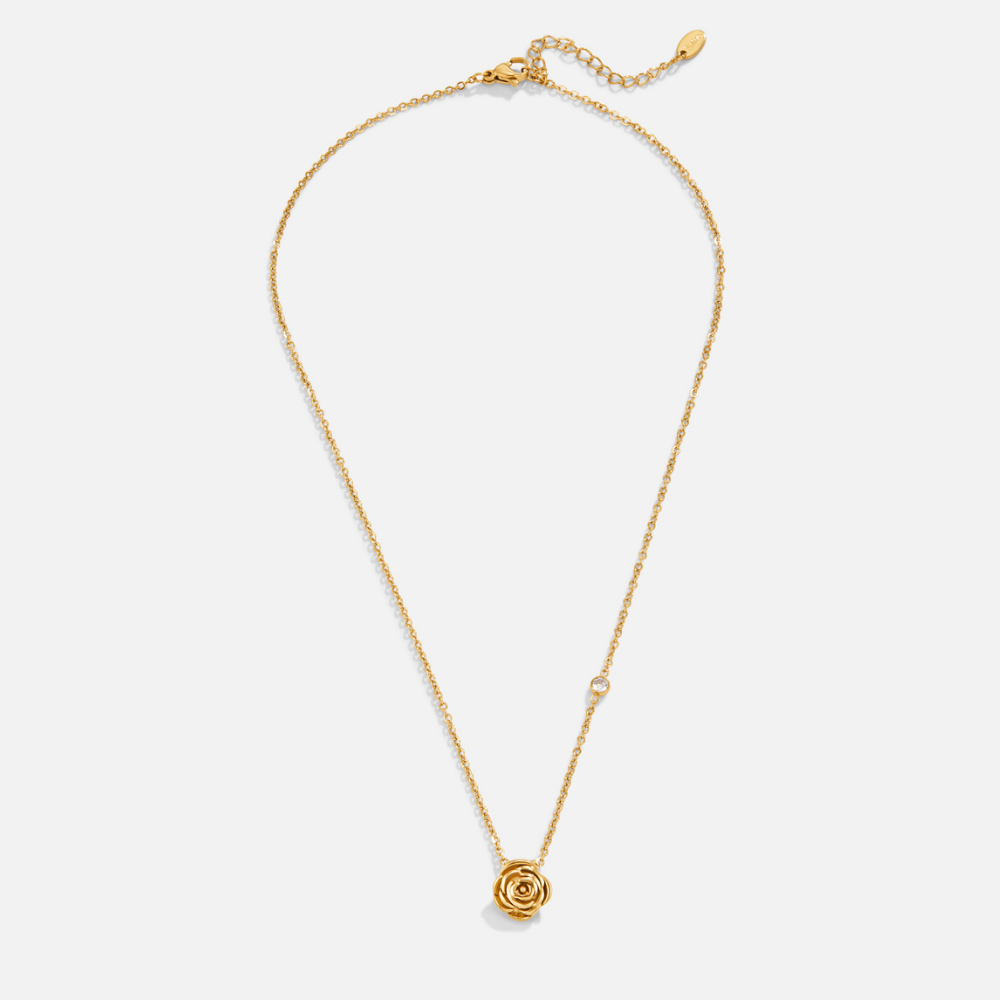 Collana con Ciondolo Rosa Dorata