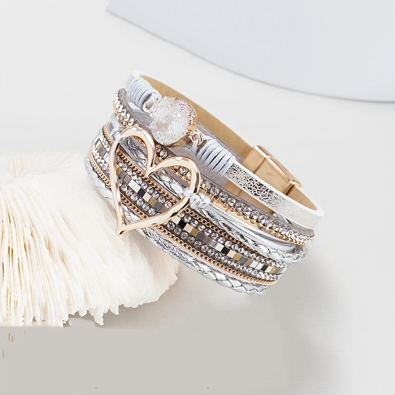 Bracciale Boho Multifilo in Pelle