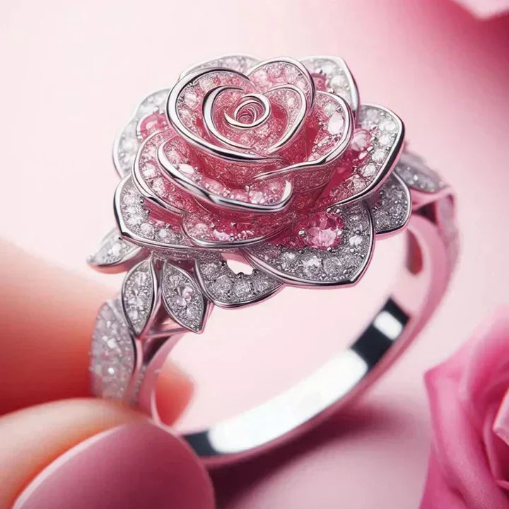 Anello Esotico Fiorito in Argento