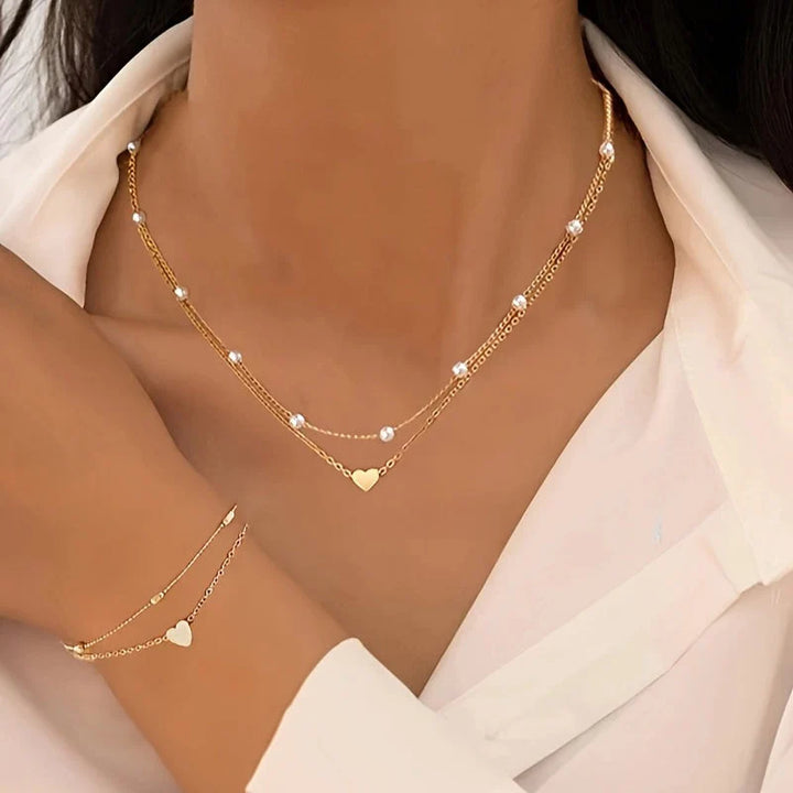 Set Collana e Bracciale Minimalista Elegante