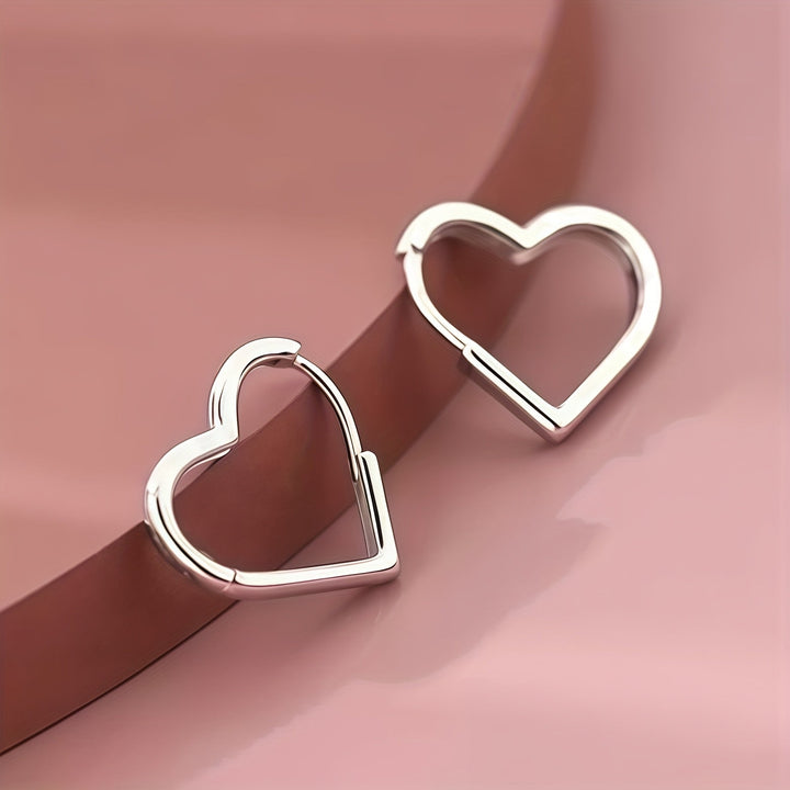 Orecchini a cuore dorati in acciaio inossidabile