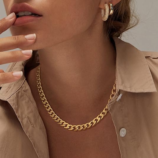 Collana chunky a maglia cubana