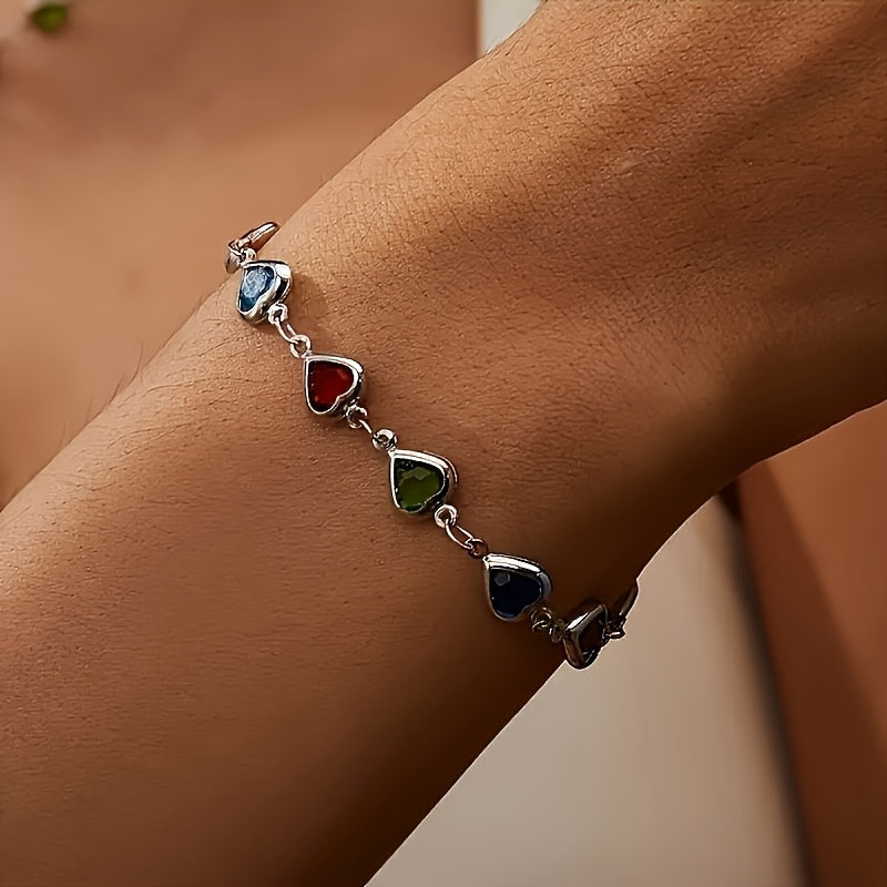 Bracciale unico a forma di cuore