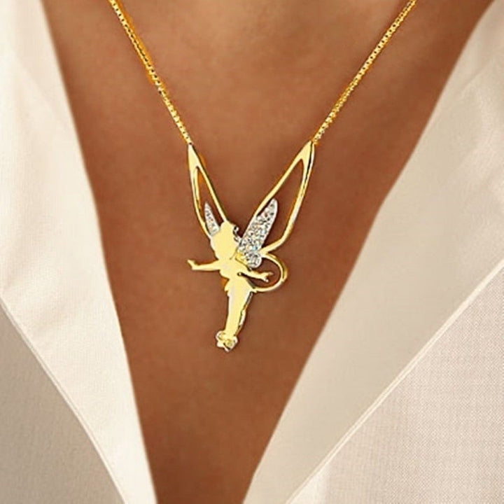 Collana con ciondolo fata in oro