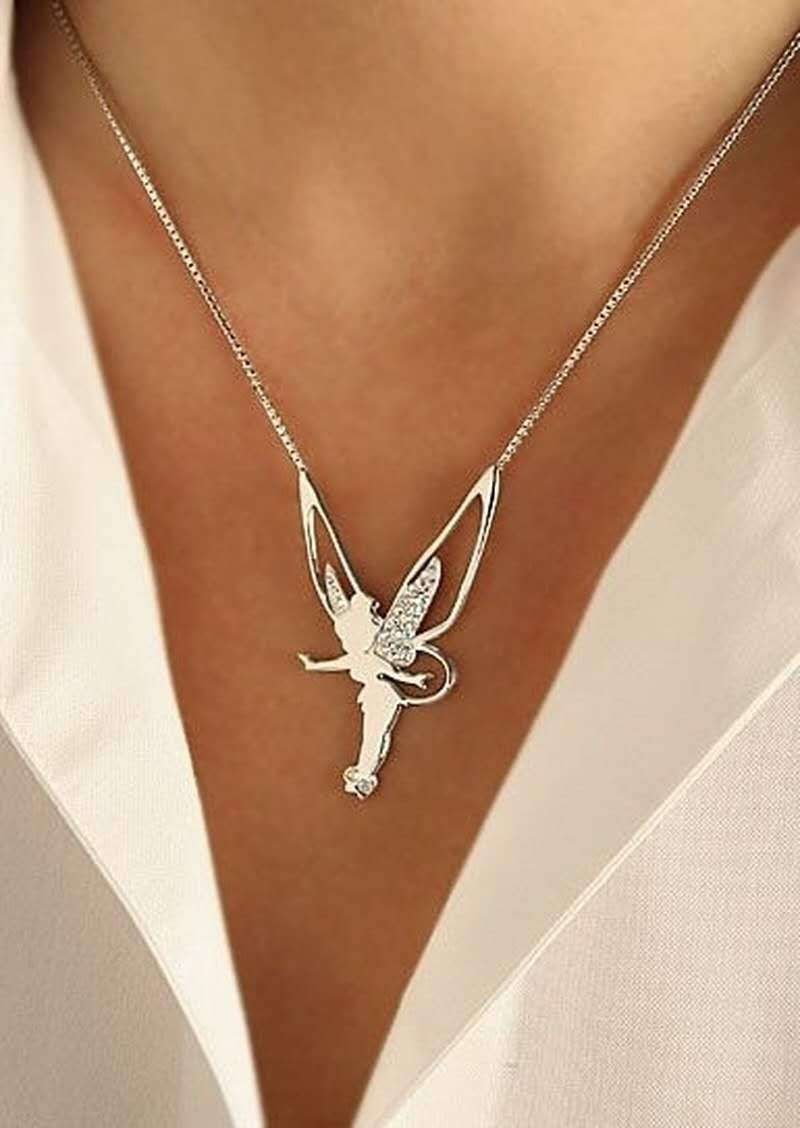Collana con ciondolo fata in oro