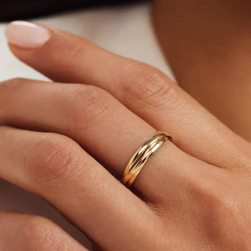 Anello in Oro Léna Triplo