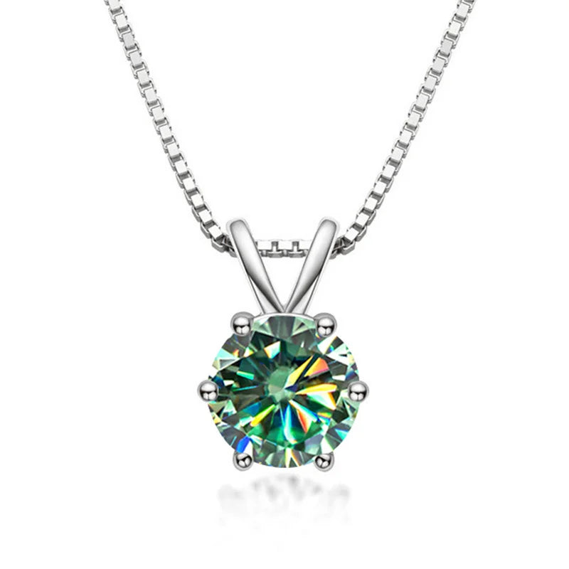 Collana Solitario Elegante con Moissanite