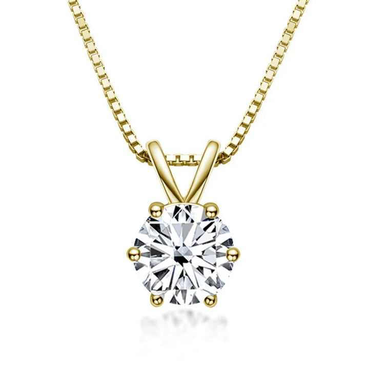 Collana Solitario Elegante con Moissanite