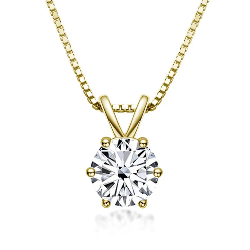 Collana Solitario Elegante con Moissanite