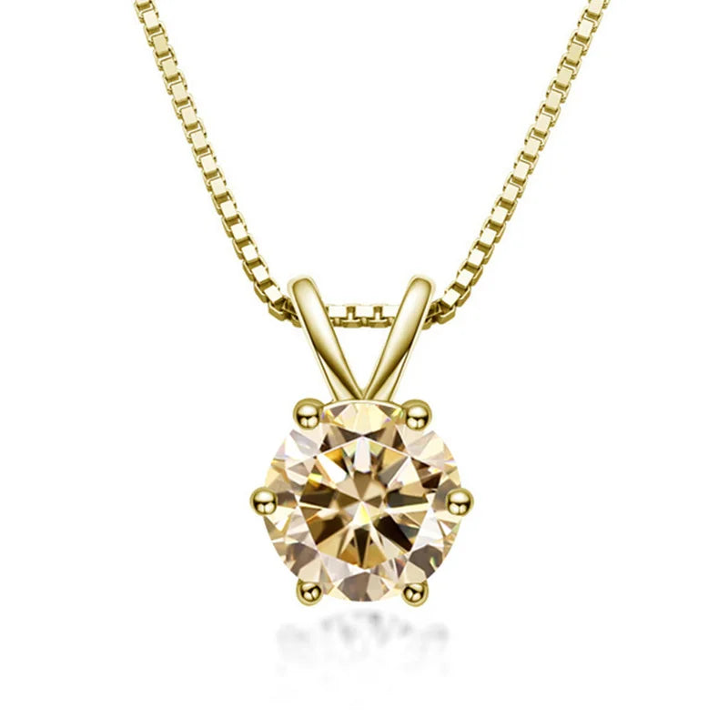 Collana Solitario Elegante con Moissanite