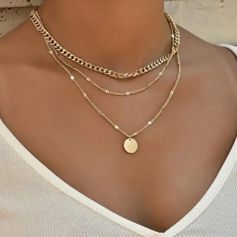 Collana Elegante Placcata Oro e Argento