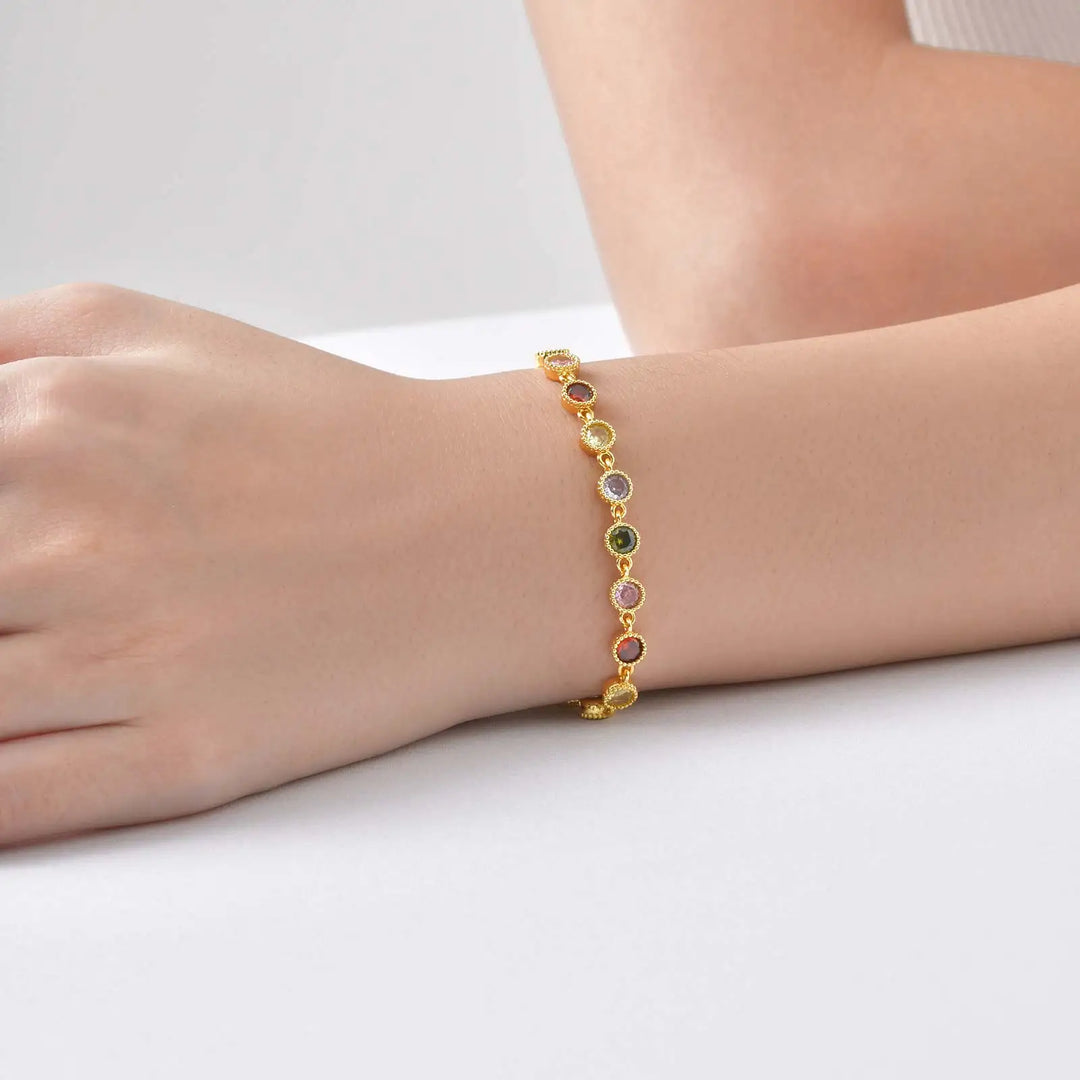 Bracciale con Charm Arcobaleno Luminoso