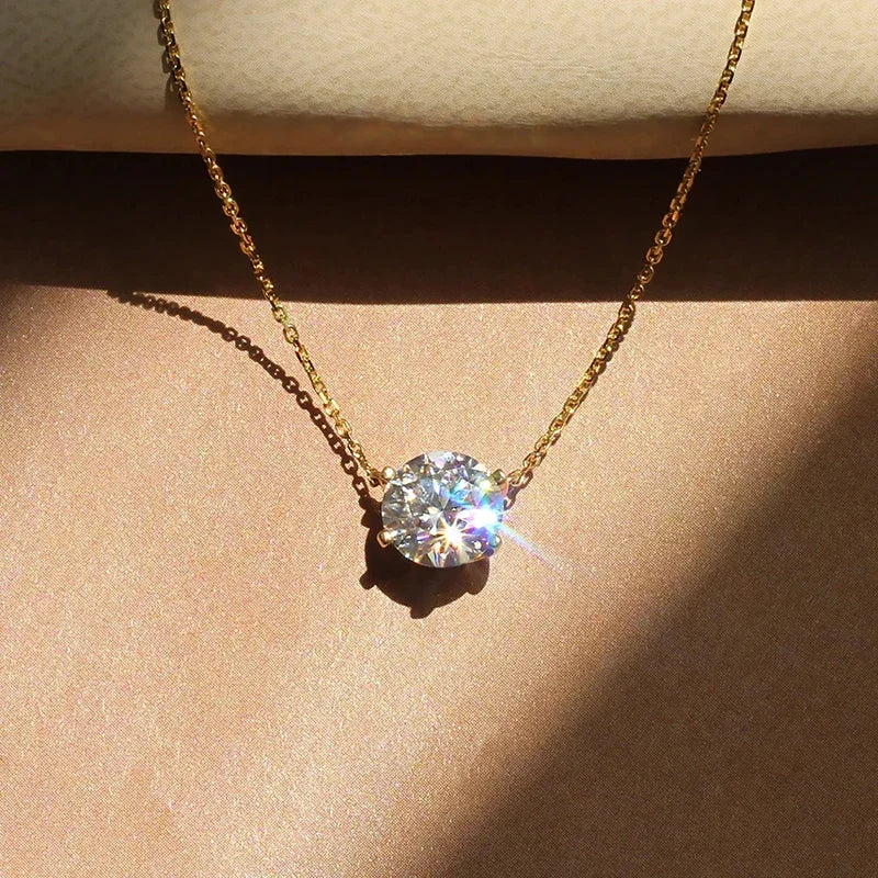 Collana Solitario Elegante con Cristallo