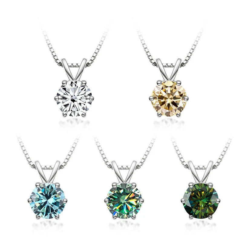 Collana Solitario Elegante con Moissanite