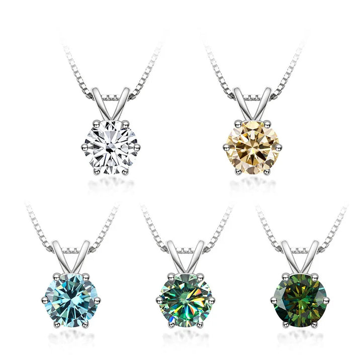 Collana Solitario Elegante con Moissanite
