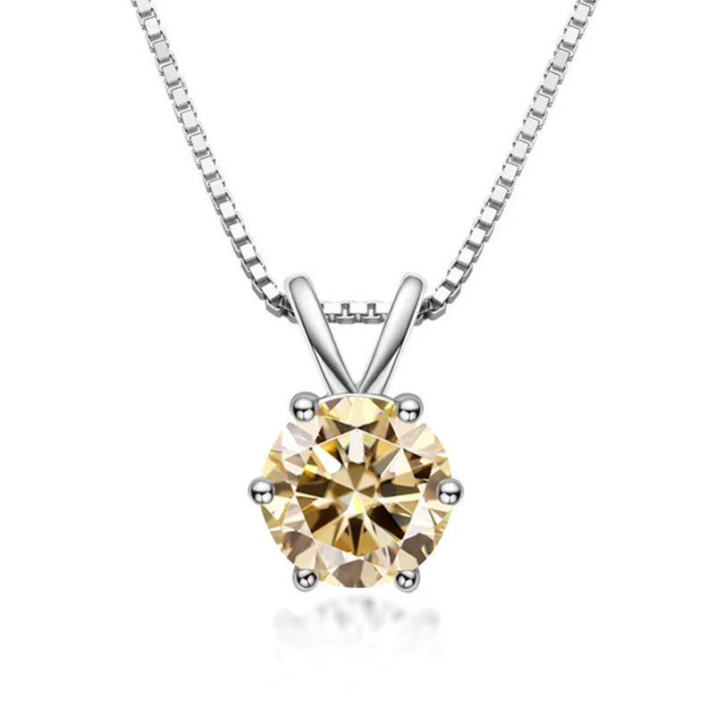 Collana Solitario Elegante con Moissanite