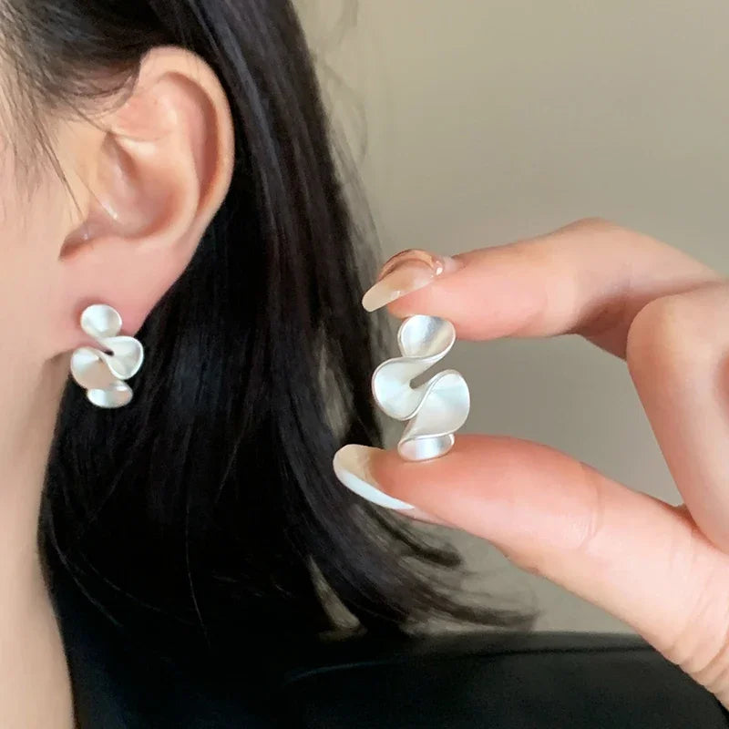 Orecchini a Fiore in Argento e Oro 18K