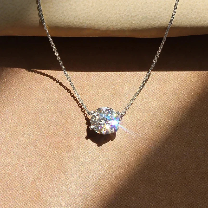 Collana Solitario Elegante con Cristallo