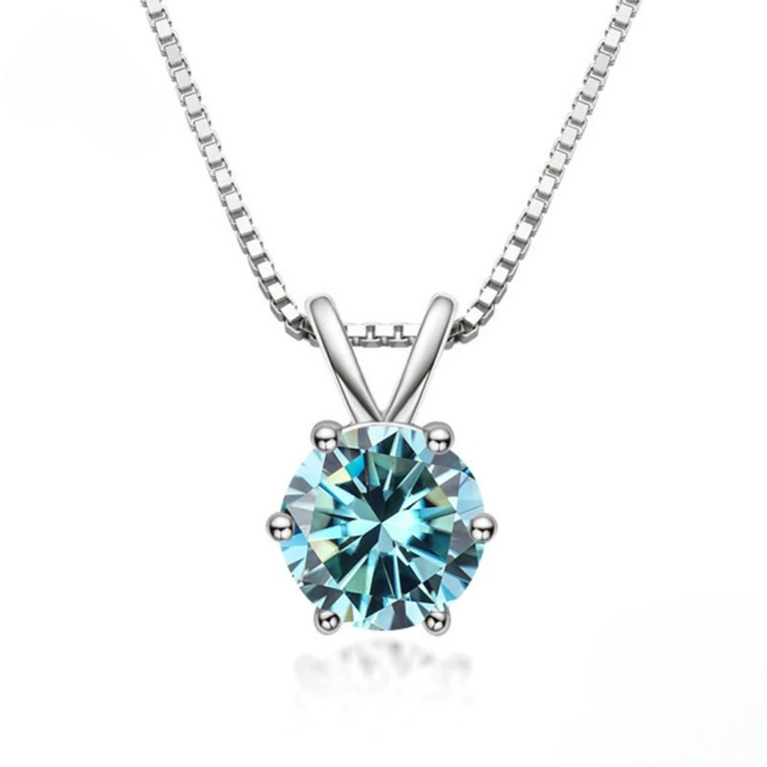 Collana Solitario Elegante con Moissanite