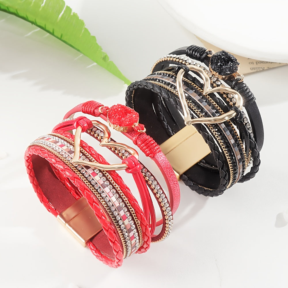 Bracciale Boho Multifilo in Pelle