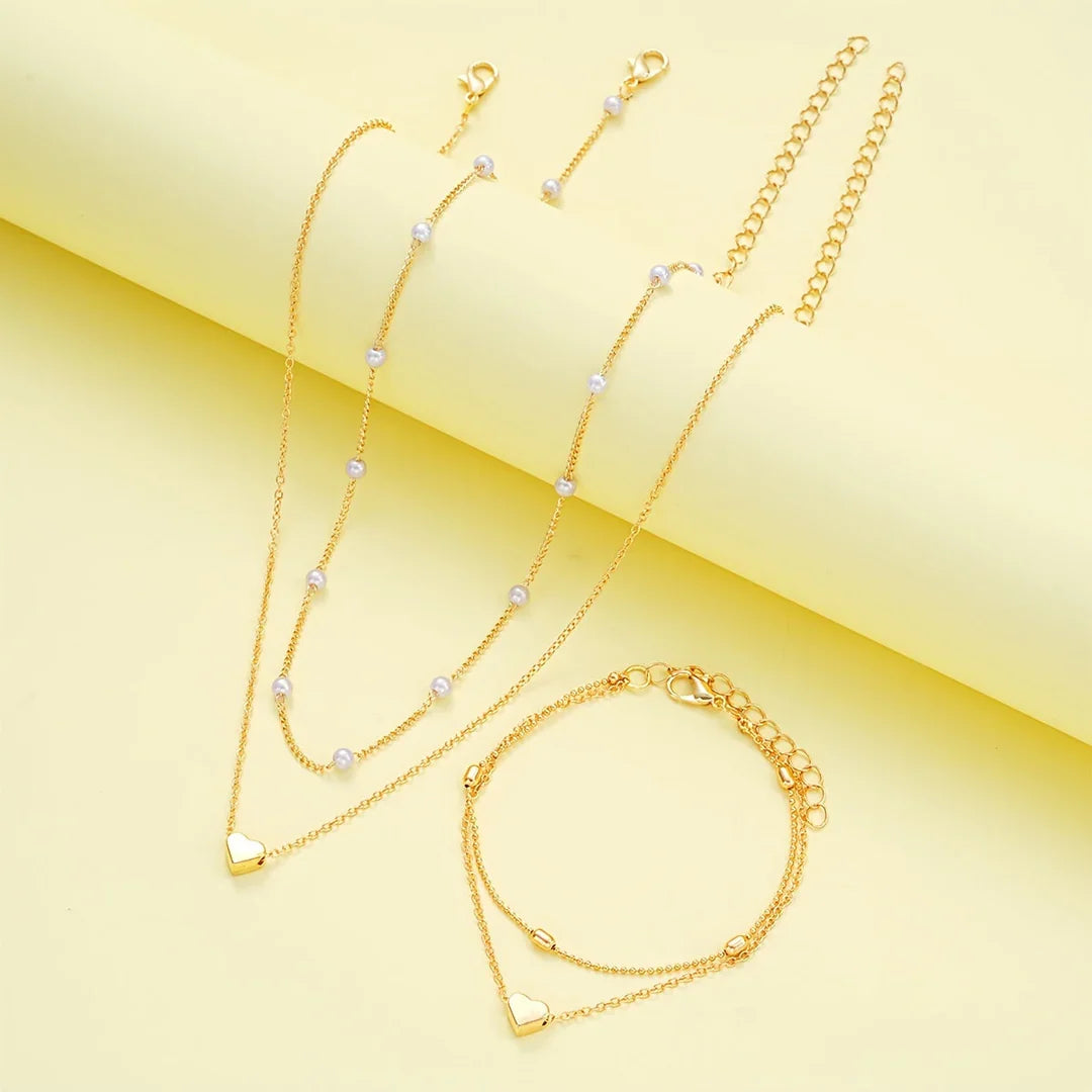 Set Collana e Bracciale Minimalista Elegante