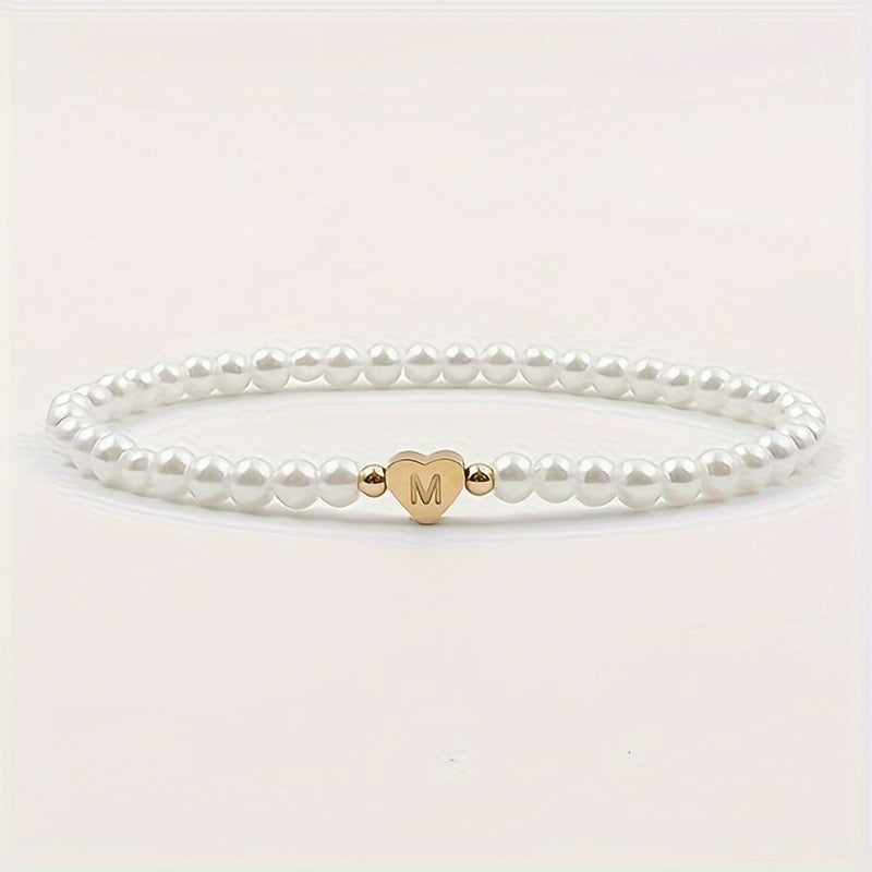 Bracciale Chic con Iniziale a Cuore (A–Z)
