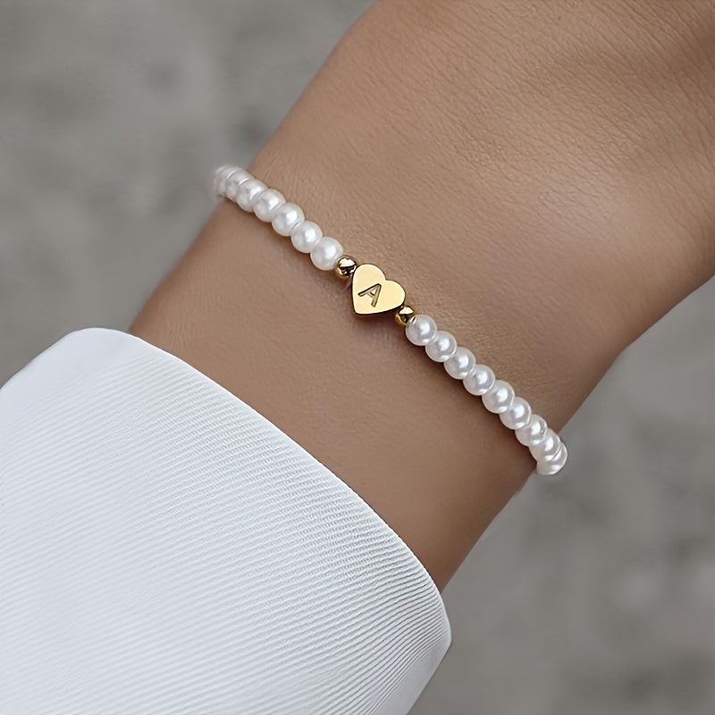 Bracciale Chic con Iniziale a Cuore (A–Z)