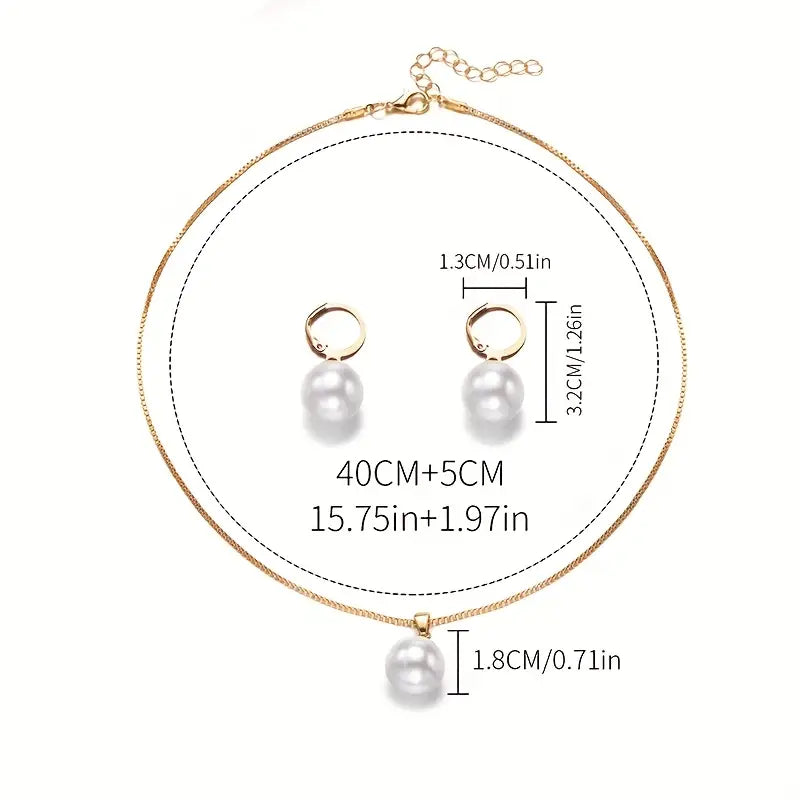 Set di gioielli eleganti con perle