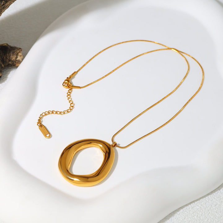 Collana Ovale Dorata Placcata Oro