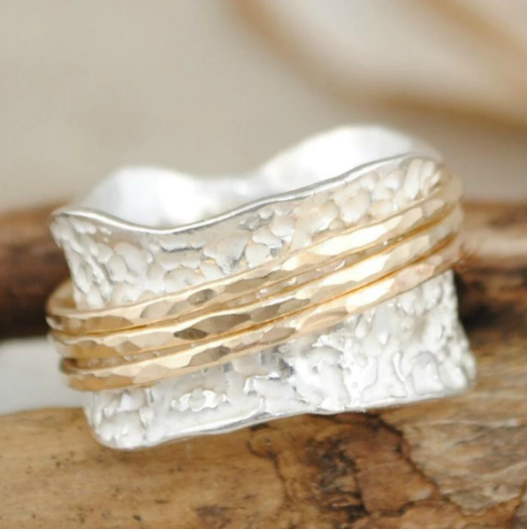 Anello Girevole Duo™ – Oro e Argento