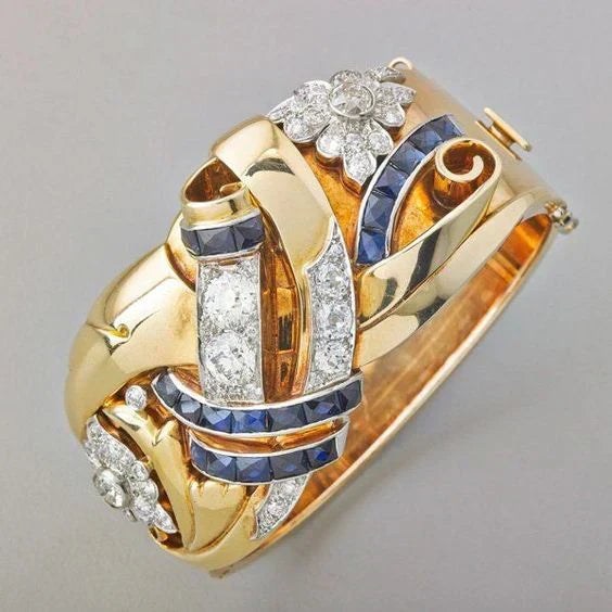 Anello in Oro Vintage con Zirconi