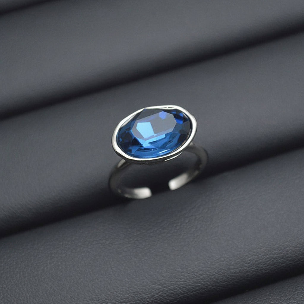 Anello Blu Celeste™ – Brillantezza Vintage