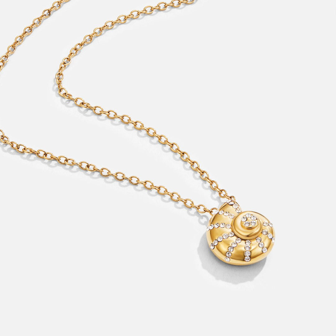 Collana con Ciondolo Conchiglia in Cristallo