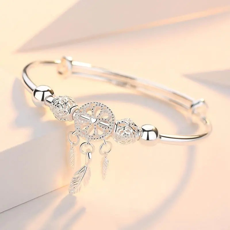 Bracciale in argento con ciondolo acchiappasogni
